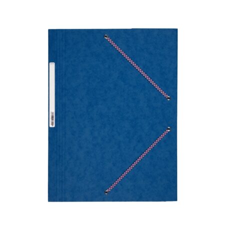 Chemise cartonnée - 3 rabats avec élastiques - 24x32 : bleu