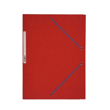 Chemise cartonnée - 3 rabats avec élastiques - 24x32 : rouge