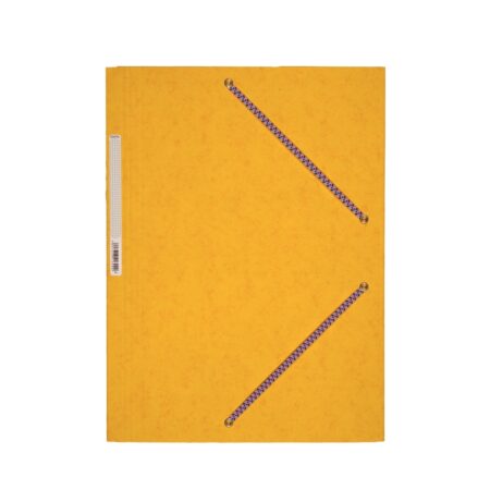 Chemise cartonnée - 3 rabats avec élastiques - 24x32 : jaune