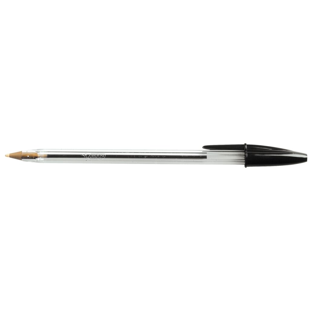 Stylo bille Cristal pointe moyenne noir