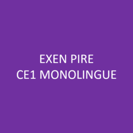 EXEN PIRE CE1 MONOLINGUE 2026/27
