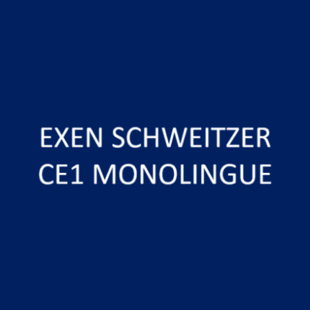 EXEN SCHWEITZER CE1 MONOLINGUE 2026/27