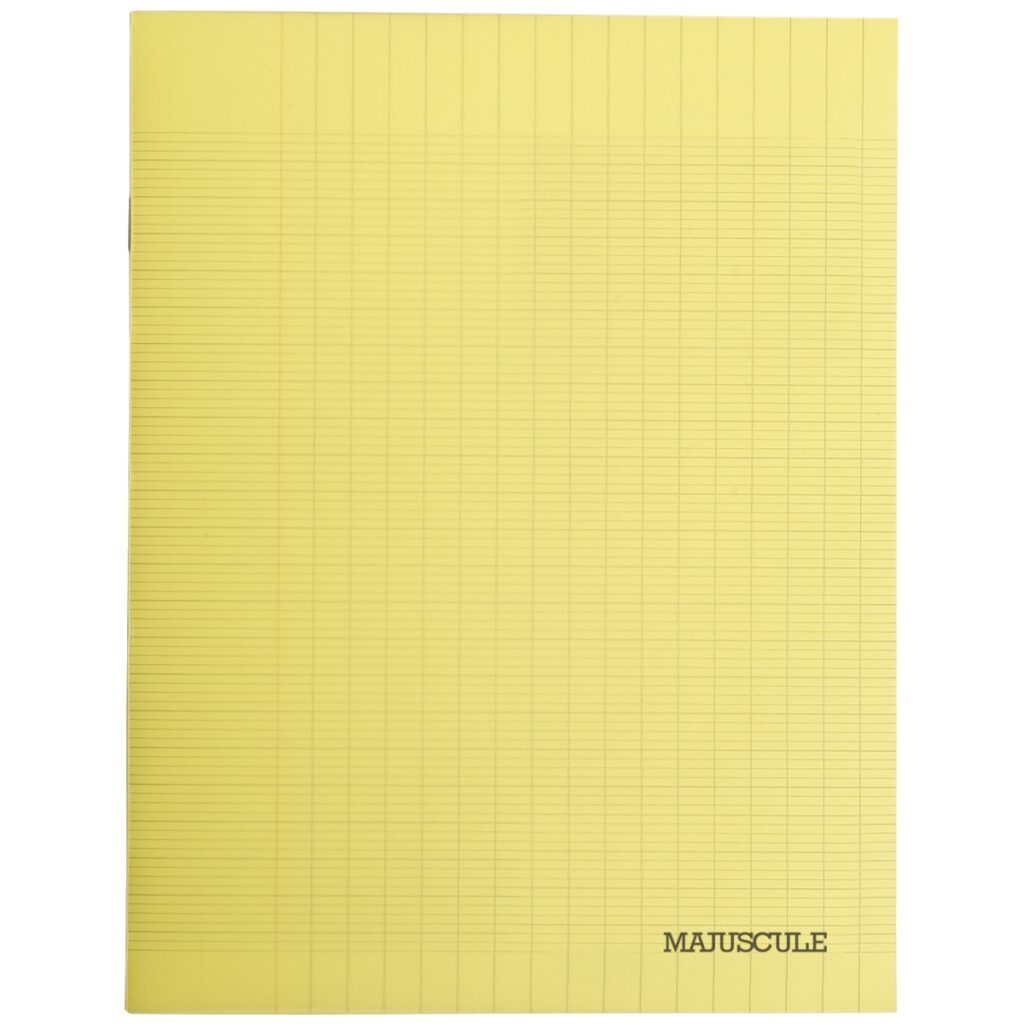 Petit cahier 17x22- 96pages - grand carreaux - 90g - couverture plastifié jaune