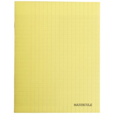 Petit cahier 17x22- 96pages - grand carreaux - 90g - couverture plastifié jaune