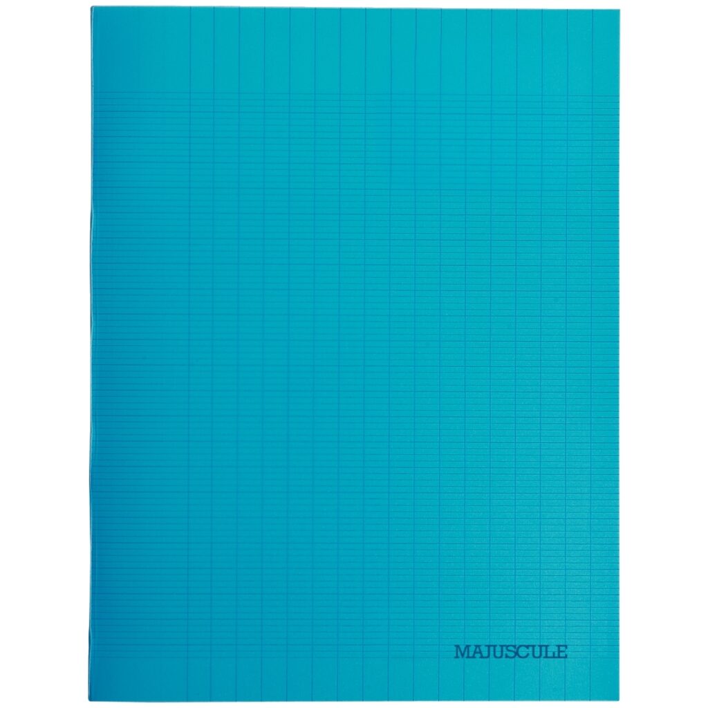 petit cahier 17*22- 96 pages- grand carreaux -90g couverture plastifiée bleu