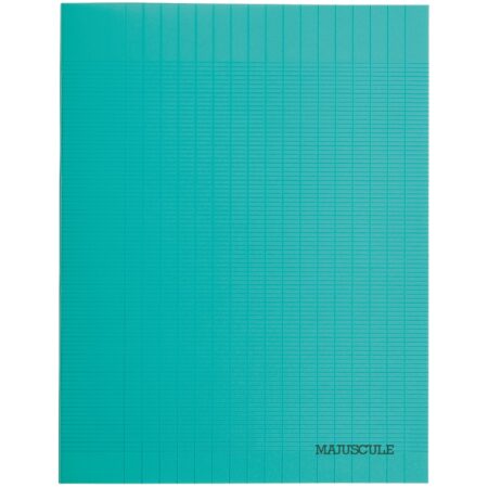 petit cahier 17*22- 96 pages- grand carreaux- 90g -couverture plastifiée vert