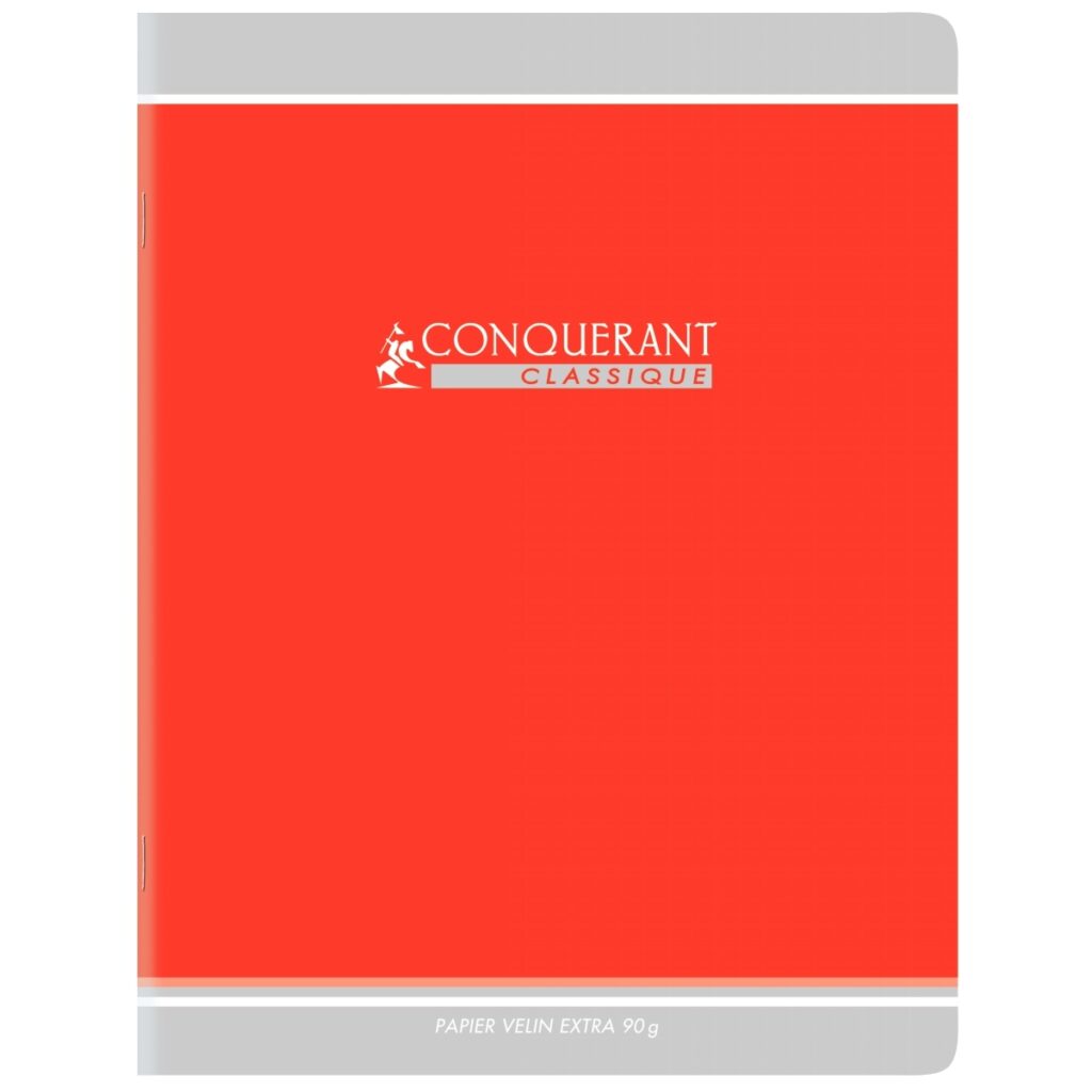 Petit cahier 48 pages, format 17x22 cm, grands carreaux - Conquérant