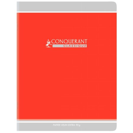 Petit cahier 48 pages, format 17x22 cm, grands carreaux - Conquérant